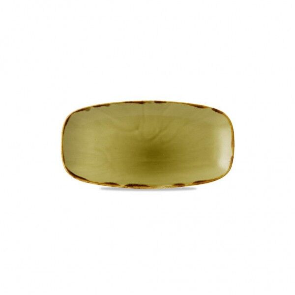 Piatto Rettangolare 29.5x15 cm Harvest Green HVGRXO111 Dudson per ristorazione - Imballo 12 pz