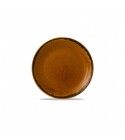 Piatto Piano Coupe 16.5 cm Harvest Brown Dudson per ristora - Imballo 12 pz