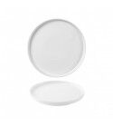Piatto Piano Walled 26 cm Isla White WHISIP261 per ristoranti - Imballo 6 pz
