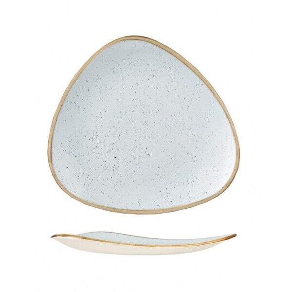 Piatto Piano Triangolare 22.9 cm Duck Egg Blue Stonecast - ristorante - Imballo 12 pz