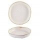 Piatto Fondo Walled Organic 23 cm Barley White Stonecast per ristoranti - Imballo 6 pz