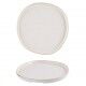 Piatto Piano Walled Organic 25.5 cm Barley White Stonecast Churchill per ristoranti - Imballo 6 pz