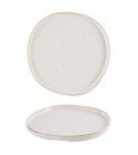 Piatto Piano Walled Organic 25.5 cm Barley White Stonecast Churchill per ristoranti - Imballo 6 pz