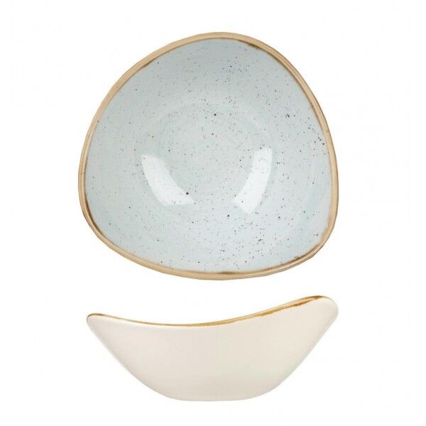 Coppetta Triangolare Stonecast Duck Egg Blue 15.3 cm Churchill per ristoranti' - Imballo 12 pz