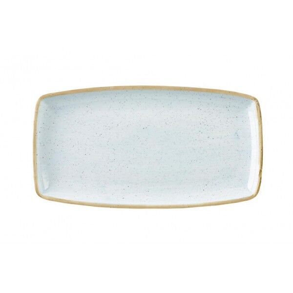Piatto Rettangolare 35x18.5 cm Stonecast Duck Egg Blue - Churchill per ristoranti. - Imballo 6 pz