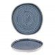 Piatto Piano Walled Organic 25.5 cm Blueberry Stonecast - per ristoranti e hotel - Imballo 6 pz