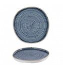 Piatto Piano Walled Organic 25.5 cm Blueberry Stonecast - per ristoranti e hotel - Imballo 6 pz