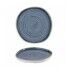 Piatto Piano Walled Organic 25.5 cm Blueberry Stonecast - per ristoranti e hotel - Imballo 6 pz