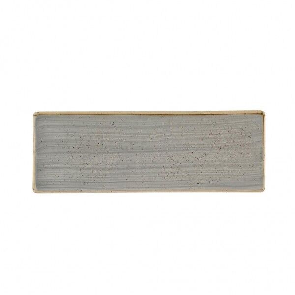 Piatto Rettangolare Tasting 24.7x8.8 cm Peppercorn Grey Churchill per ristoranti - Imballo 6 pz