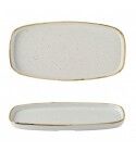 Piatto Rettangolare Walled 35.5x19 cm Stonecast Barley White - per ristorazione - Imballo 6 pz