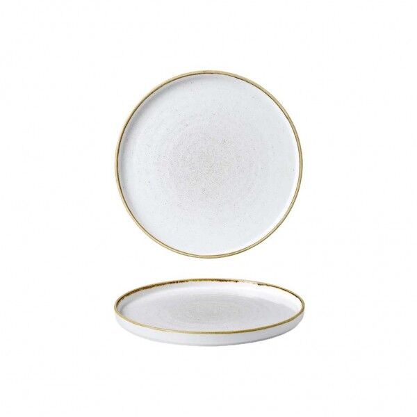 Piatto Piano Walled 21 cm Stonecast Barley White per hotel - Imballo 6 pz