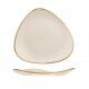 Piatto Piano Triangolare Stonecast Barley White - per ristorazione - Imballo 6 pz