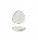 Piatto Triangolare Walled 20 cm Stonecast Barley White - per ristoranti - Imballo 6 pz