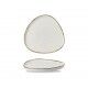 Piatto Triangolare Walled 26 cm Stonecast Barley White per ristoranti. - Imballo 6 pz
