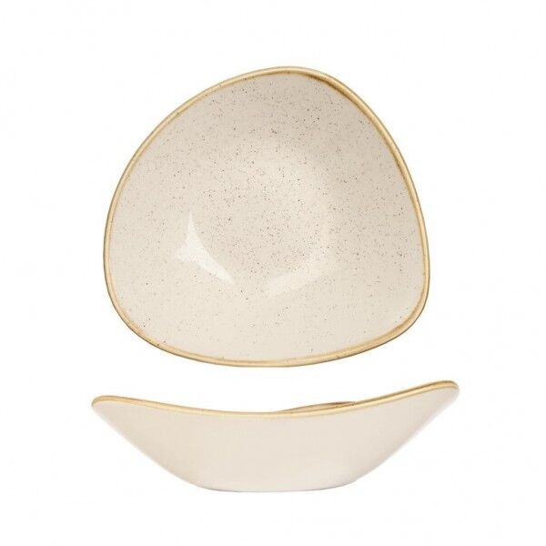 Piatto Fondo Triangolare Stonecast Barley White Churchill - per ristoranti - Imballo 12 pz