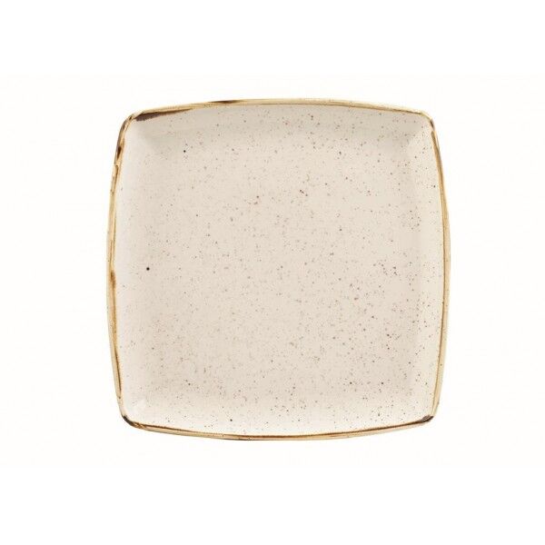 Piatto Quadro Stonecast Barley White Churchill 26.8x26.8 cm per ristoranti - Imballo 6 pz