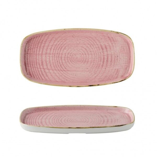Piatto Rettangolare Churchill Stonecast Petal Pink SPPSWO291 - per ristorazione - Imballo 12 pz