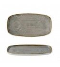 Piatto Rettangolare Walled Stonecast Peppercorn Grey per ristorazione - Imballo 12 pz