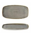 Piatto Rettangolare Walled Stonecast Peppercorn Grey - Churchill per hotel - Imballo 6 pz