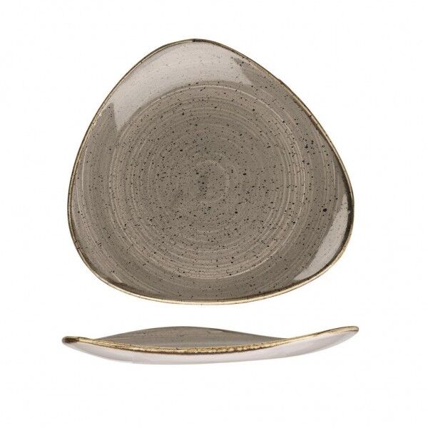Piatti Triangolari Stonecast Peppercorn Grey SPGSTR121 - per ristoranti - Imballo 6 pz