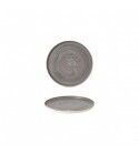 Piatto Piano Walled Stonecast Peppercorn Grey per ristorante - Imballo 6 pz