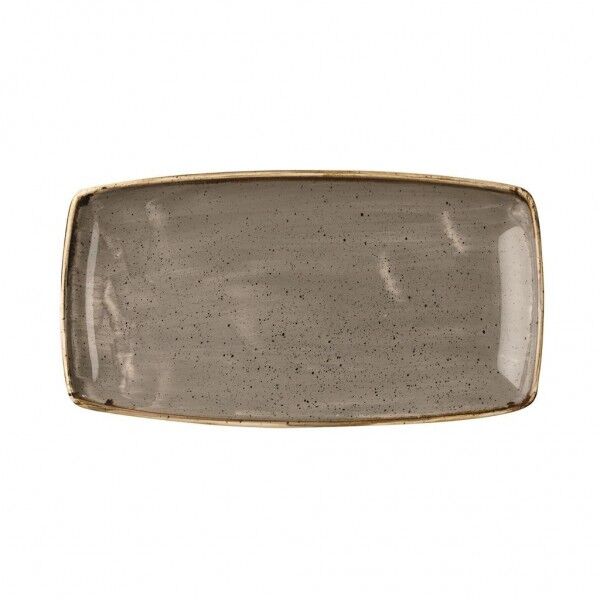 Piatto Rettangolare Stonecast Peppercorn Grey SPGSOP111 per ristoranti - Imballo 12 pz