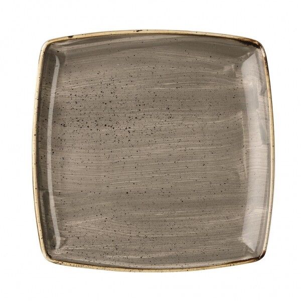 Piatto Quadro Stonecast Peppercorn Grey Churchill -  Ristoranti - Imballo 6 pz