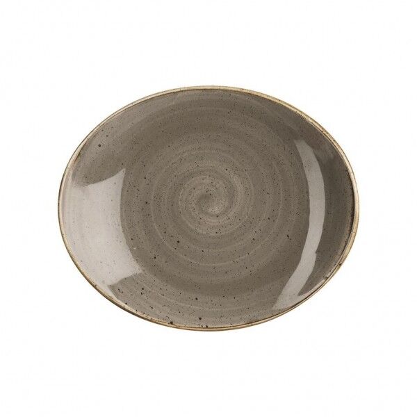 Piatto Ovale Coupe 19.2 cm Stonecast Peppercorn Grey SPGSOP71 - per ristoranti - Imballo 12 pz