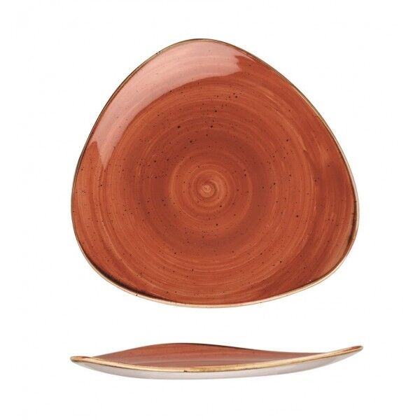 Piatto Triangolare Stonecast Spiced Orange per ristoranti - Imballo 6 pz
