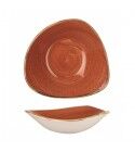 Piatto Fondo Triangolare 18.5 cm Stonecast Spiced Orange SSOSTRB71 - per hotel - Imballo 12 pz