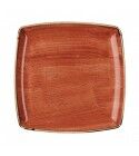 Piatto Quadro Stonecast Spiced Orange 26.8x26.8 cm Churchill - per hotel - Imballo 6 pz