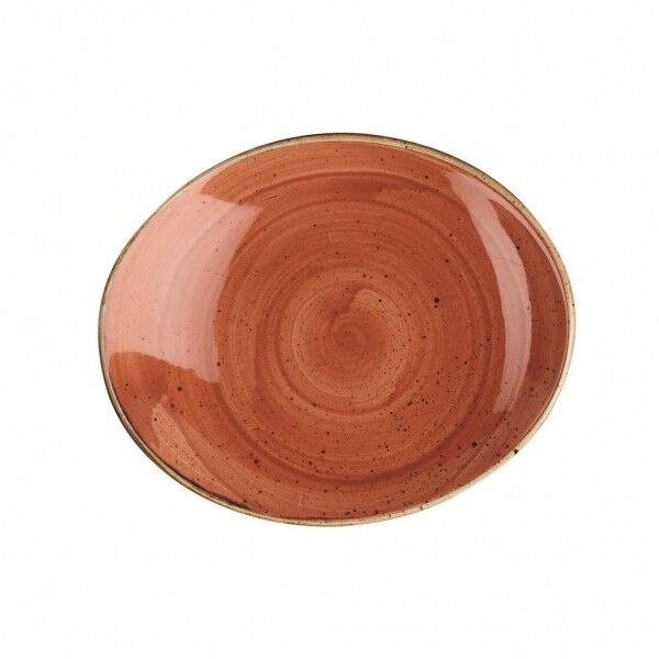 Piatto Ovale Coupe 19.2 cm Stonecast Spiced Orange Churchill per ristoranti - Imballo 12 pz