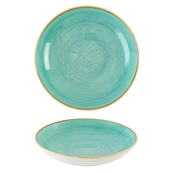 Piatto Fondo Coupe 24.8 cm Mint Stonecast SMISEVB91 Churchill per hotel - Imballo 12 pz