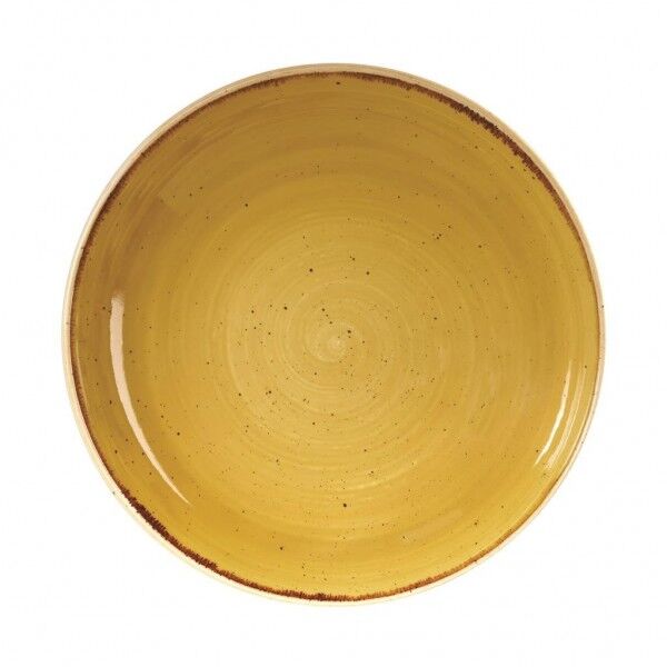 Piatto Piano Coupe 16.5 cm Stonecast Mustard Yellow Churchill per ristorazione - Imballo 12 pz