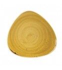 Piatto Triangolare Stonecast Mustard Yellow Churchill per ristoranti. - Imballo 6 pz