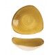 Piatto Fondo Triangolare Stonecast Mustard Yellow per hotel - Imballo 12 pz