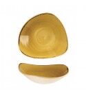 Piatto Fondo Triangolare Stonecast Mustard Yellow per hotel - Imballo 12 pz