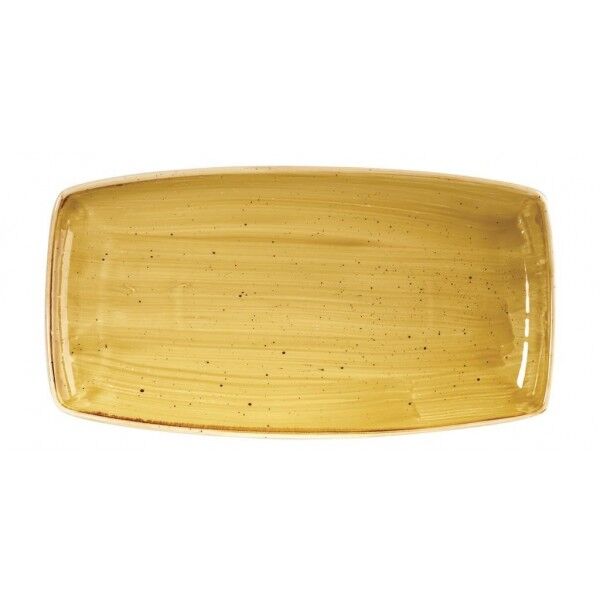 Piatto Rettangolare Stonecast Mustard Yellow Churchill - per ristoranti - Imballo 6 pz