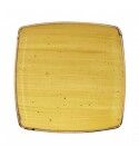 Piatto Quadro Stonecast Mustard Yellow per ristoranti - Imballo 6 pz