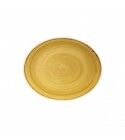 Piatto Ovale Coupe 19.2 cm Stonecast Mustard Yellow Churchill - per ristoranti - Imballo 12 pz