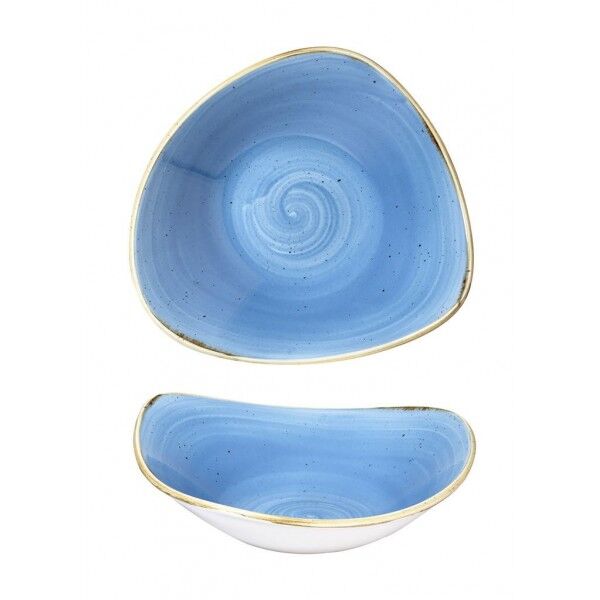 Piatto Fondo Triangolare 23.5 cm Cornflower Blue Churchill per ristoranti - Imballo 12 pz