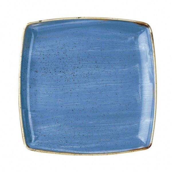 Piatto Quadro Stonecast Cornflower Blue per ristoranti e hotel - Imballo 6 pz