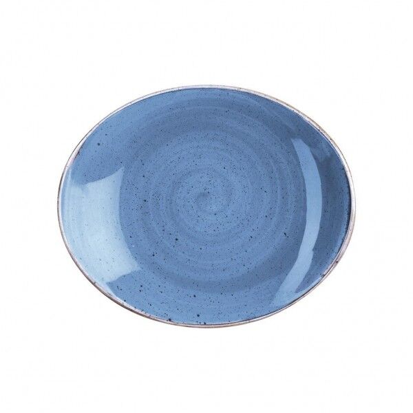 Piatto Ovale Coupe Churchill Cornflower Blue per ristoranti - Imballo 12 pz