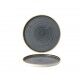 Piatto Piano Walled Stonecast Blueberry per ristorazione - Imballo 6 pz