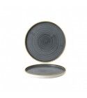 Piatto Piano Walled Stonecast Blueberry per ristorazione - Imballo 6 pz