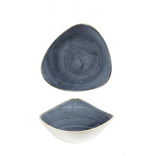 Piatto Fondo Triangolare Stonecast Blueberry per ristoranti - Imballo 12 pz