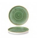 Piatto Piano Walled 26 cm Stonecast Samphire Green - Churchill per ristorazione - Imballo 6 pz