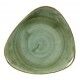 Piatto Piano Triangolare Stonecast Samphire Green per ristoranti e hotel - Imballo 12 pz
