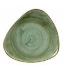Piatto Piano Triangolare Stonecast Samphire Green per ristoranti e hotel - Imballo 12 pz