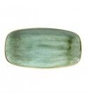 Piatto Rettangolare 35x18.5 cm Stonecast Samphire Green per ristorazione - Imballo 6 pz